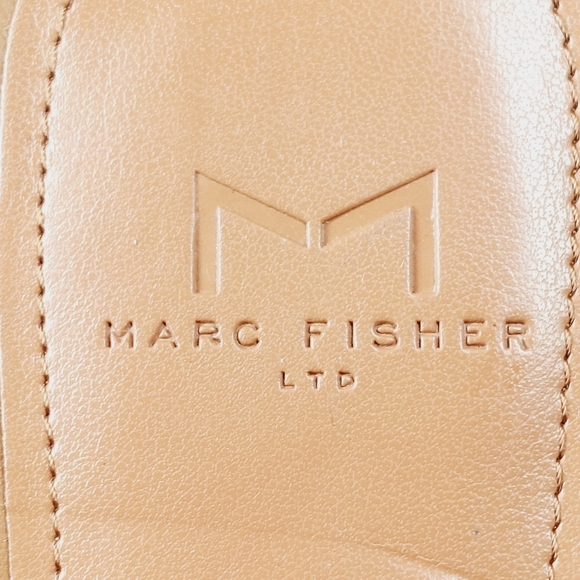 New Marc Fisher Mireya Brown Leather Flat Strappy Sandals H951 - Picture 9 of 11